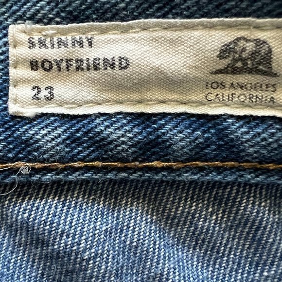 Bullhead Denim Co. Cotton Skinny Boyfriend Distressed Jeans Sz. 23 - Picture 8 of 10